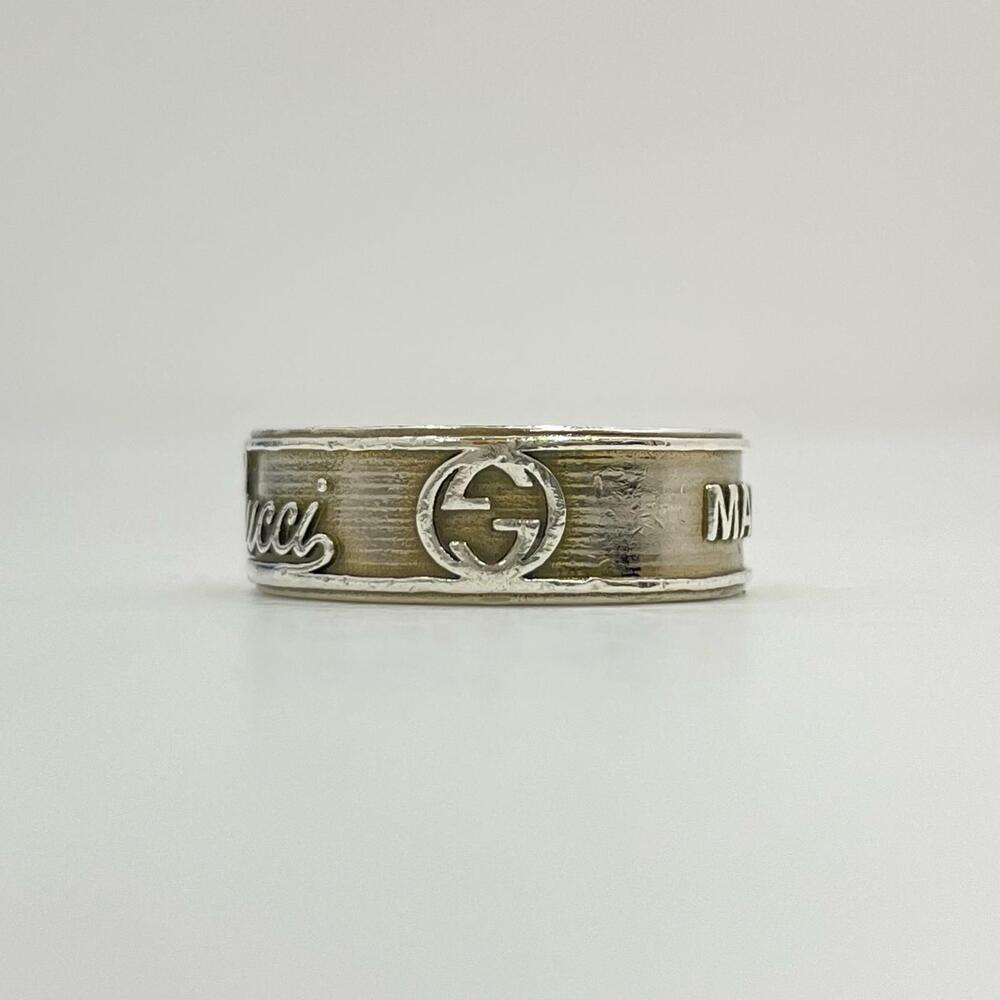 Gucci Ring Silver Gg Interlocking - image 1